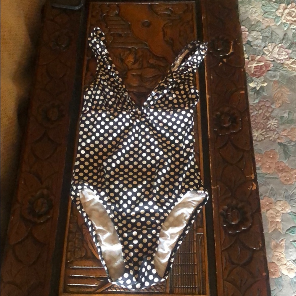 V neck one piece bathing suit